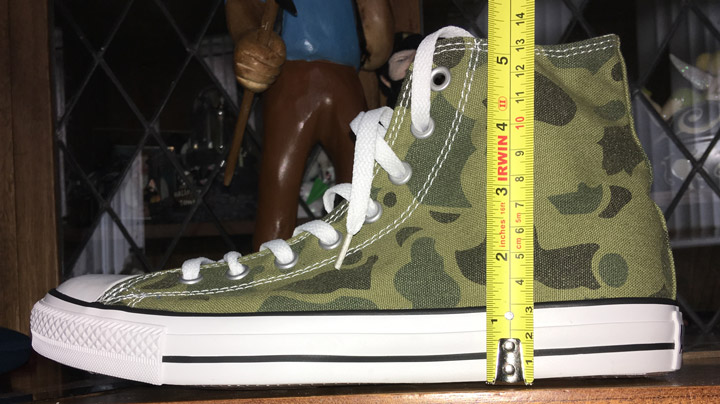 How much Height do Converse All Star add?